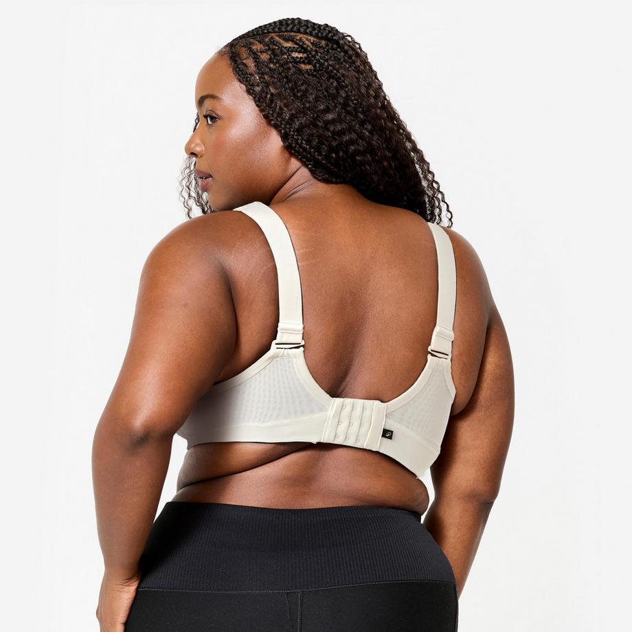 DECATHLON  Soutien gorge bretelles croisables bonnets E à H maintien fort femme, blanc 