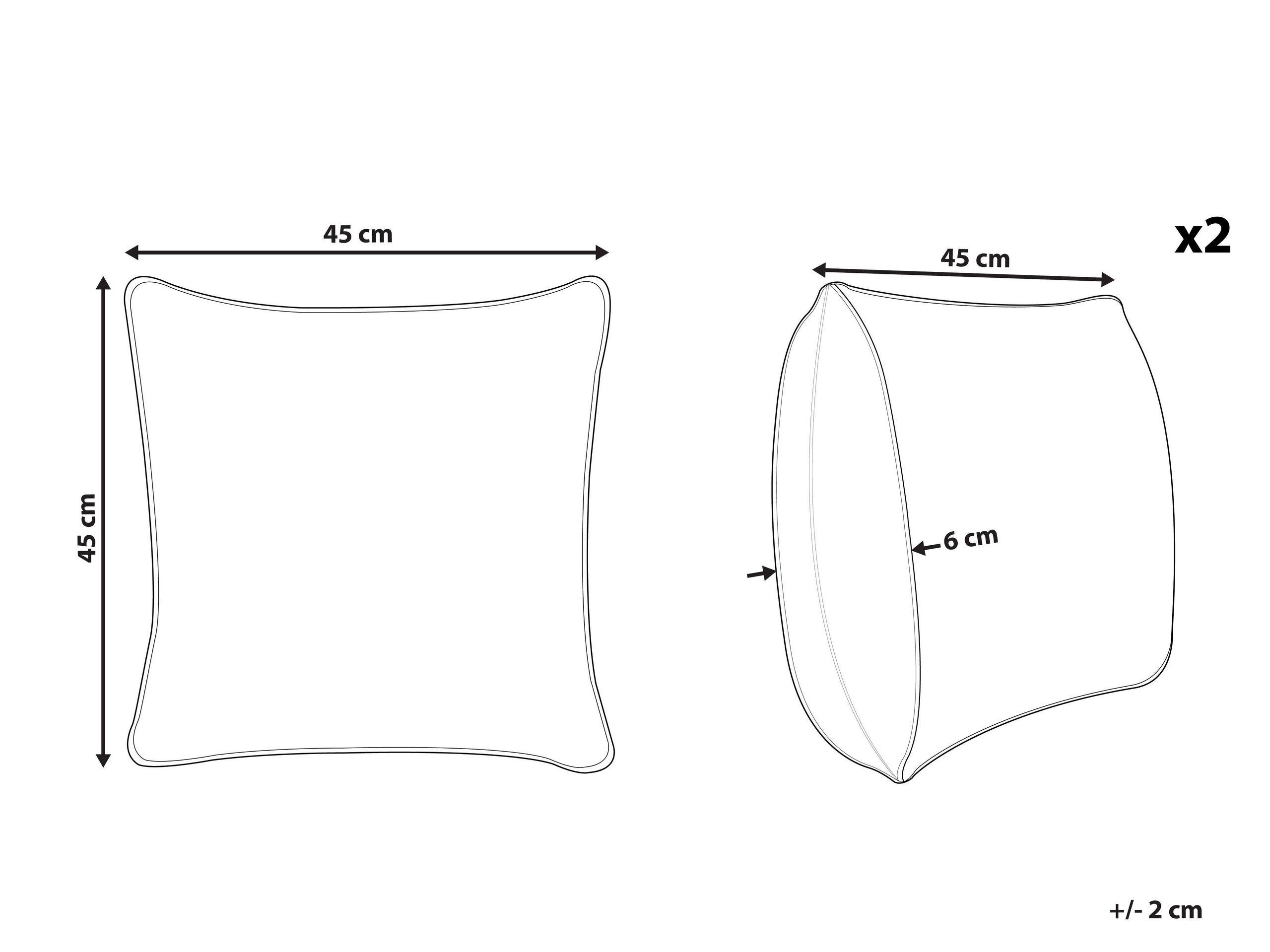 Beliani Kissen 2er Set aus Polyester Klassisch ARBOR  