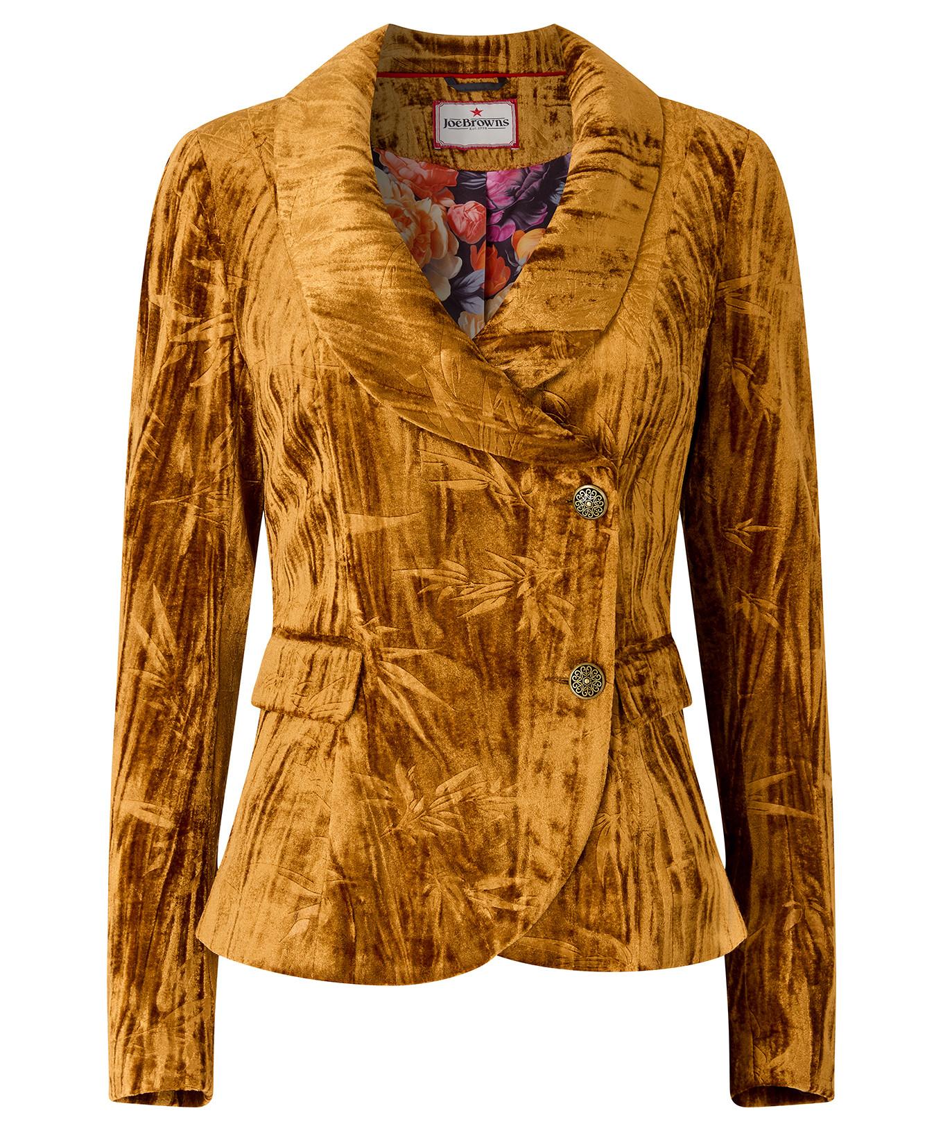 Joe Browns Veloursjacke Blättermuster  