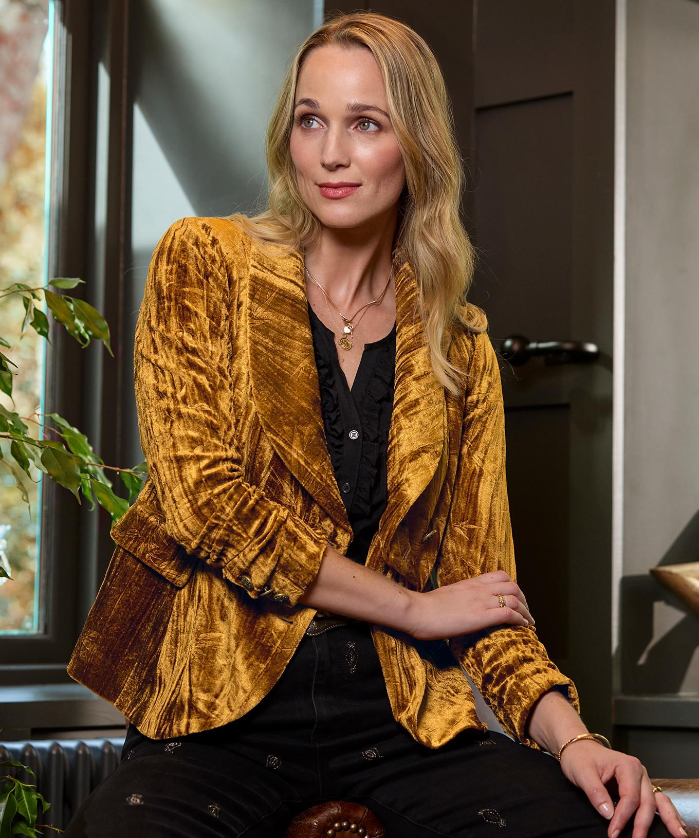 Joe Browns Veloursjacke Blättermuster  