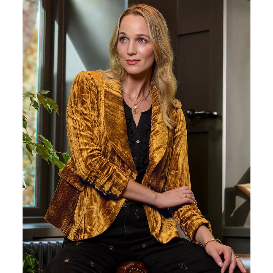 Joe Browns Veloursjacke Blättermuster  