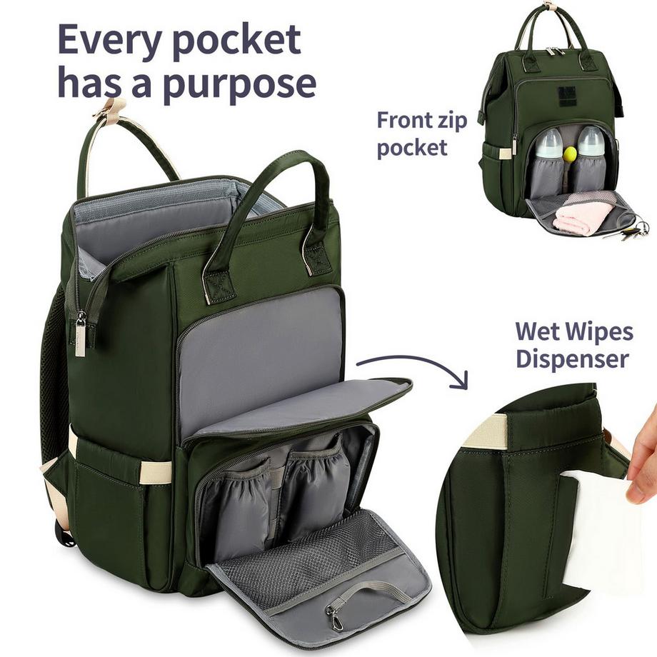 Only-bags.store  Wickelrucksack Wickeltasche Rucksack mit wasserdichtem 