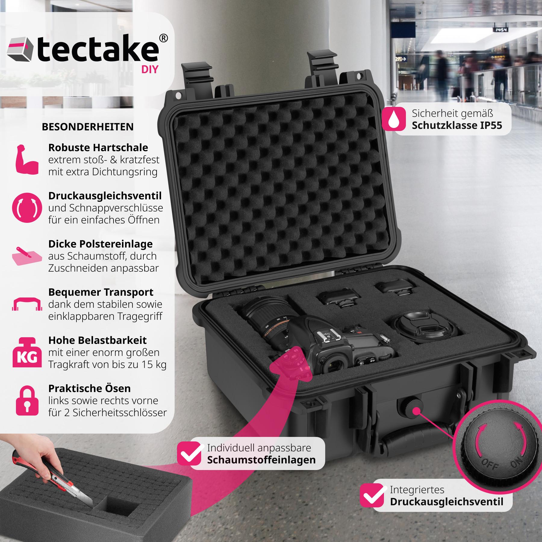 Tectake  Valise étanche pour appareil photo 