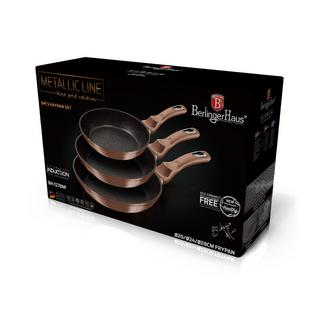 Berlinger Haus Bratpfannen Set  Ø 20/24/28cm Metallic Line Rose Gold Edition  