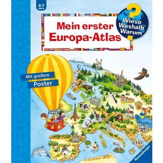 Wieso? Weshalb? Warum? Mein erster Europa-Atlas Erne, Andrea; Ebert, Anne (Illustrationen) Copertina rigida 