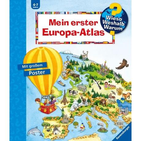 Wieso? Weshalb? Warum? Mein erster Europa-Atlas Erne, Andrea; Ebert, Anne (Illustrationen) Copertina rigida 