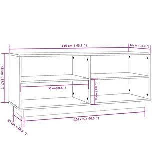 VidaXL scarpiera Pine Wood  