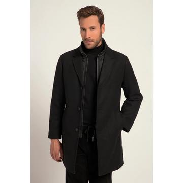 Cappotto in misto lana con revers e inserto trapuntato, fino alla tg. 8XL