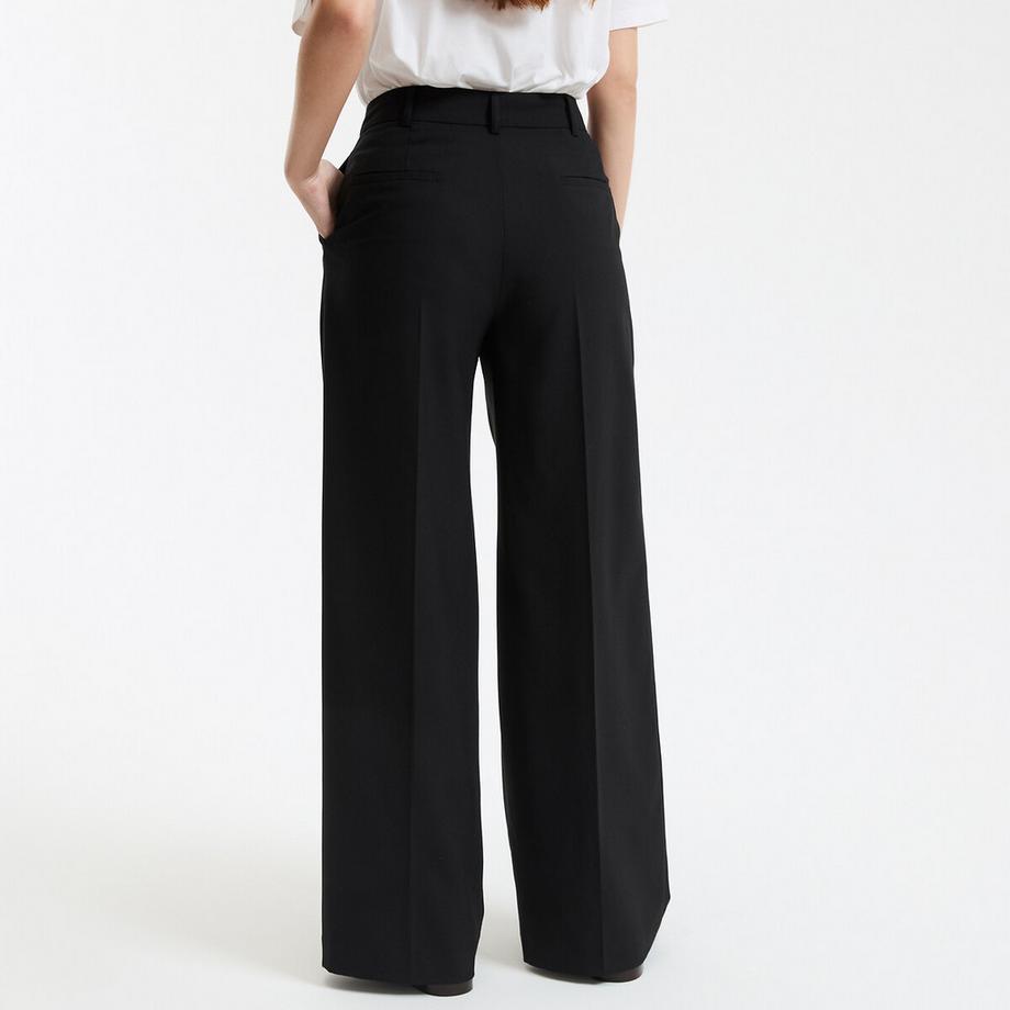 La Redoute Collections Pantaloni a gamba larga con piega  