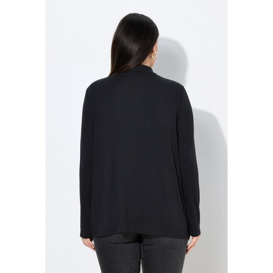 Ulla Popken Rippjersey Rollkragen Langarm Shirt  