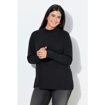 Shirt, Rippjersey, Rollkragen, Langarm