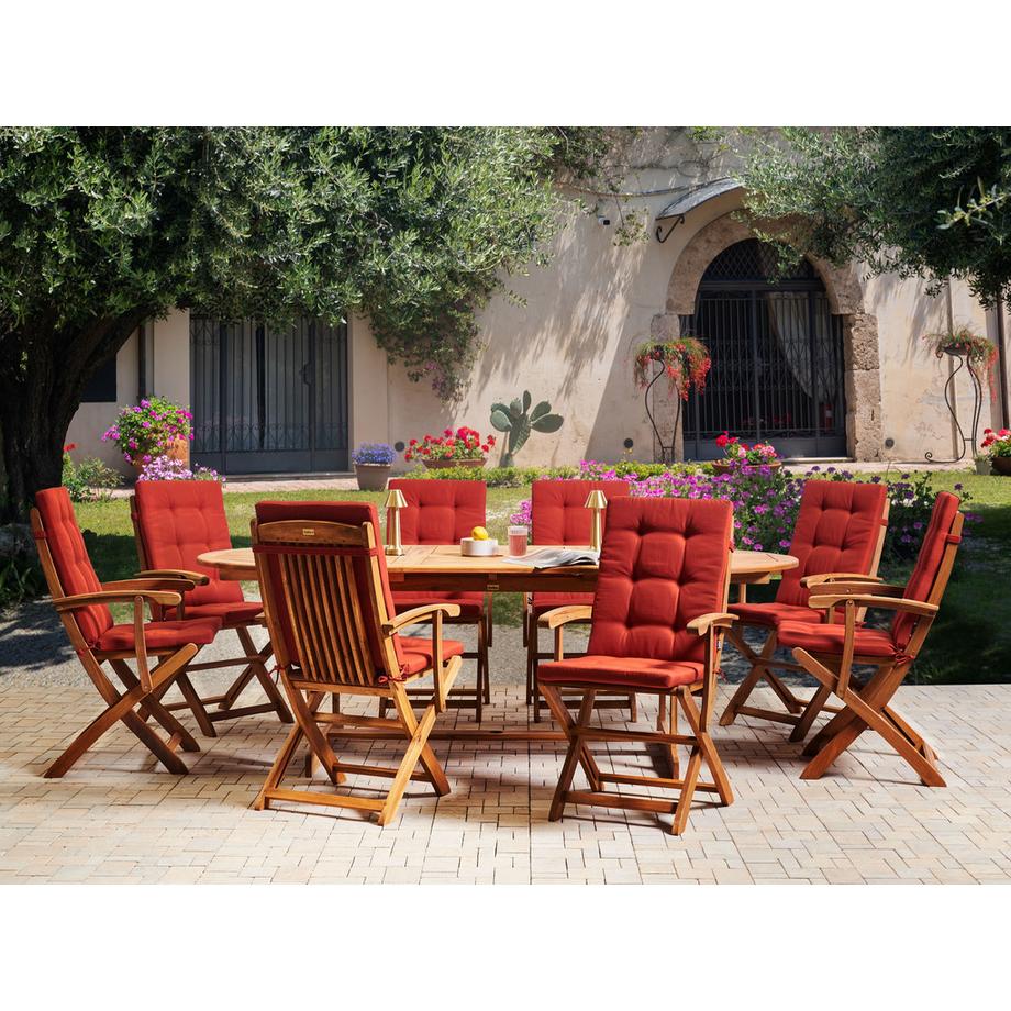 Beliani Sitzauflagen 8er Set aus Polyester Modern MAUI PREMIUM  