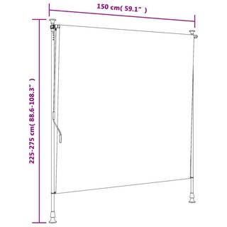 VidaXL Store roulant d'extérieur tissu  