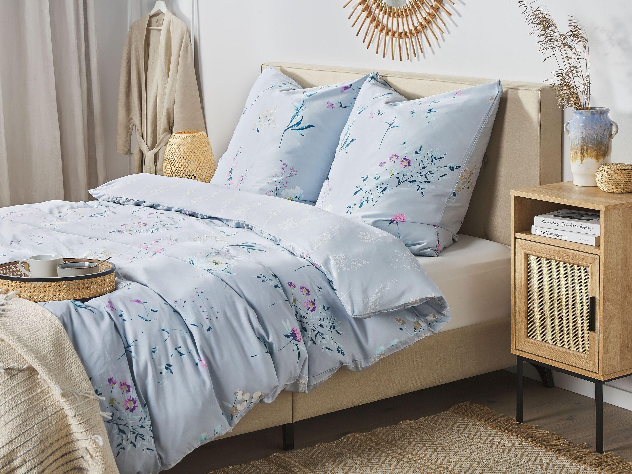 Beliani EVERGREEN Set biancheria da letto classico in raso di cotone  