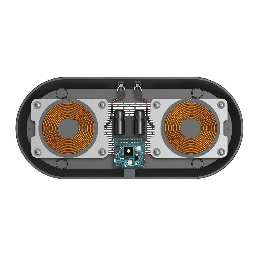 hama  Chargeur sans fil QI-FC10 DUO, 10 W 