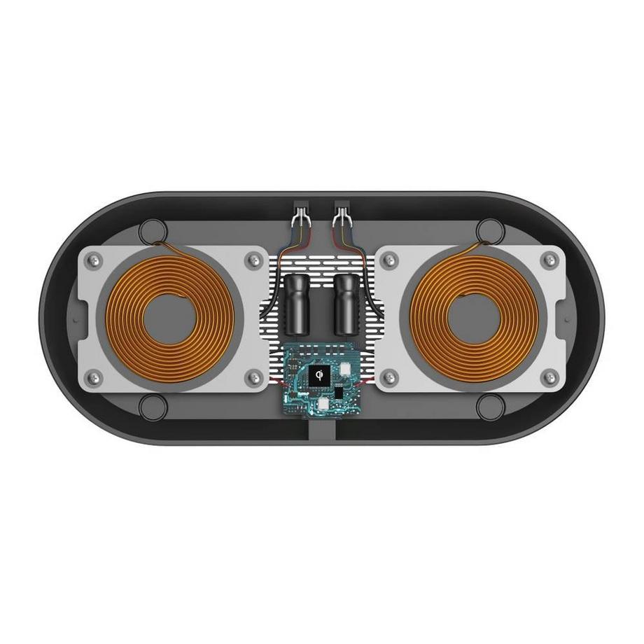 hama  Chargeur sans fil QI-FC10 DUO, 10 W 