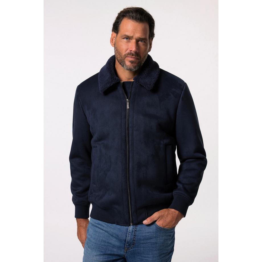 JP1880 Bomberjacke Lederoptik Teddyfutter  