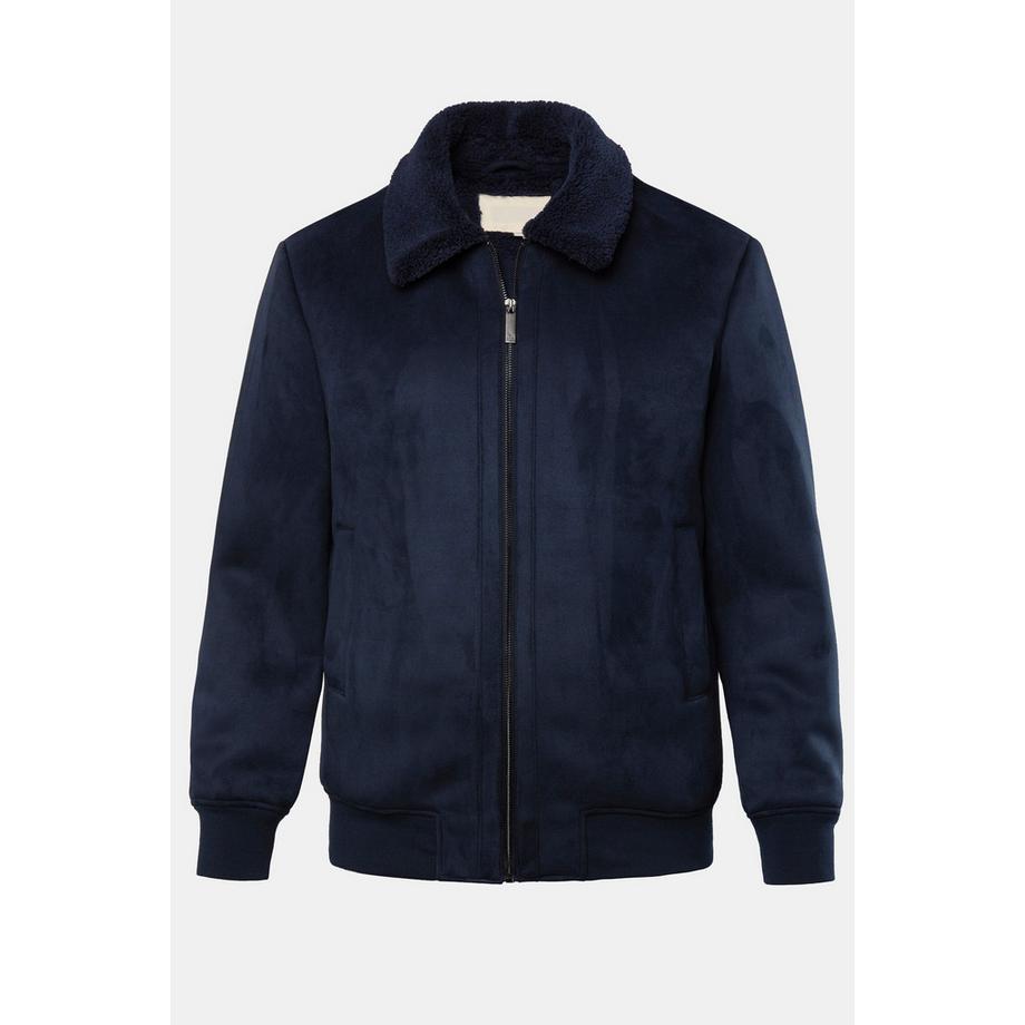 JP1880 Bomberjacke Lederoptik Teddyfutter  