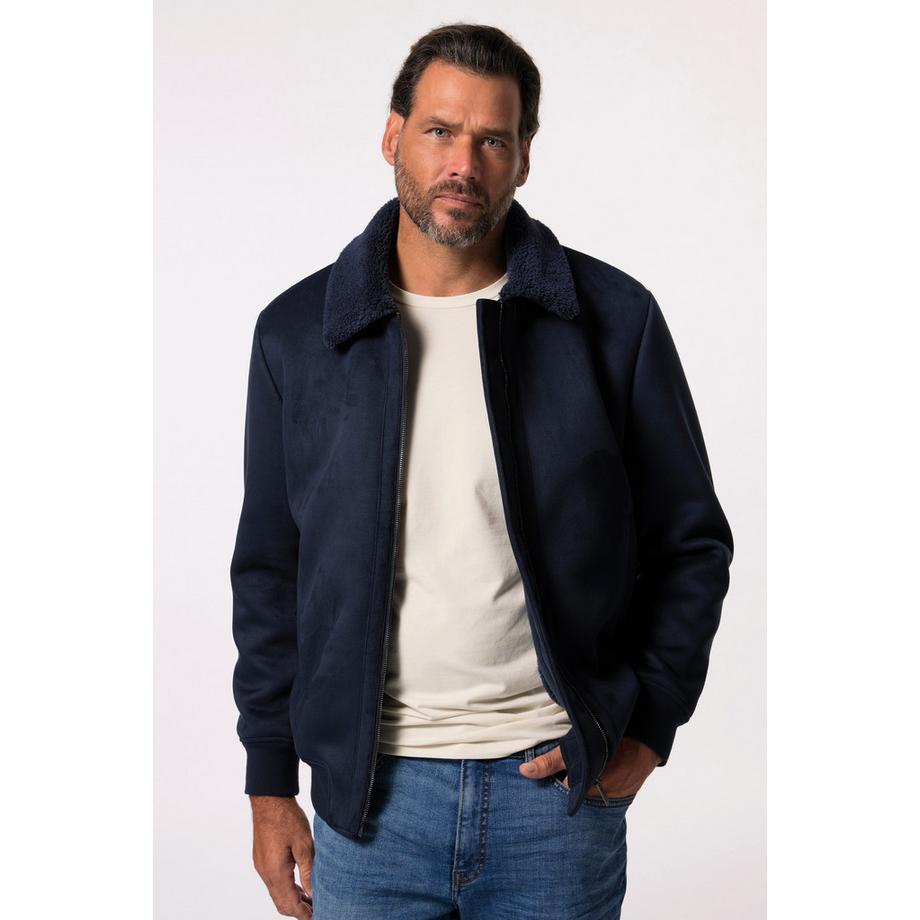 JP1880 Bomberjacke Lederoptik Teddyfutter  