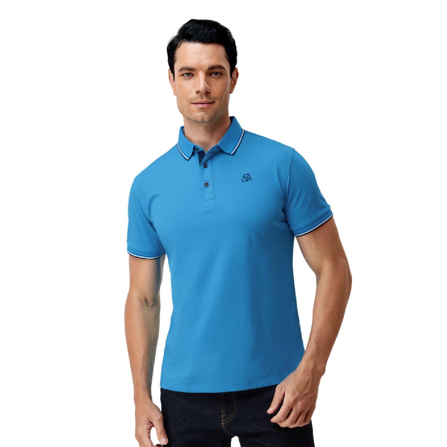 Bellemere New York  Bellemere Herren Poloshirt aus Seide und Baumwolle 