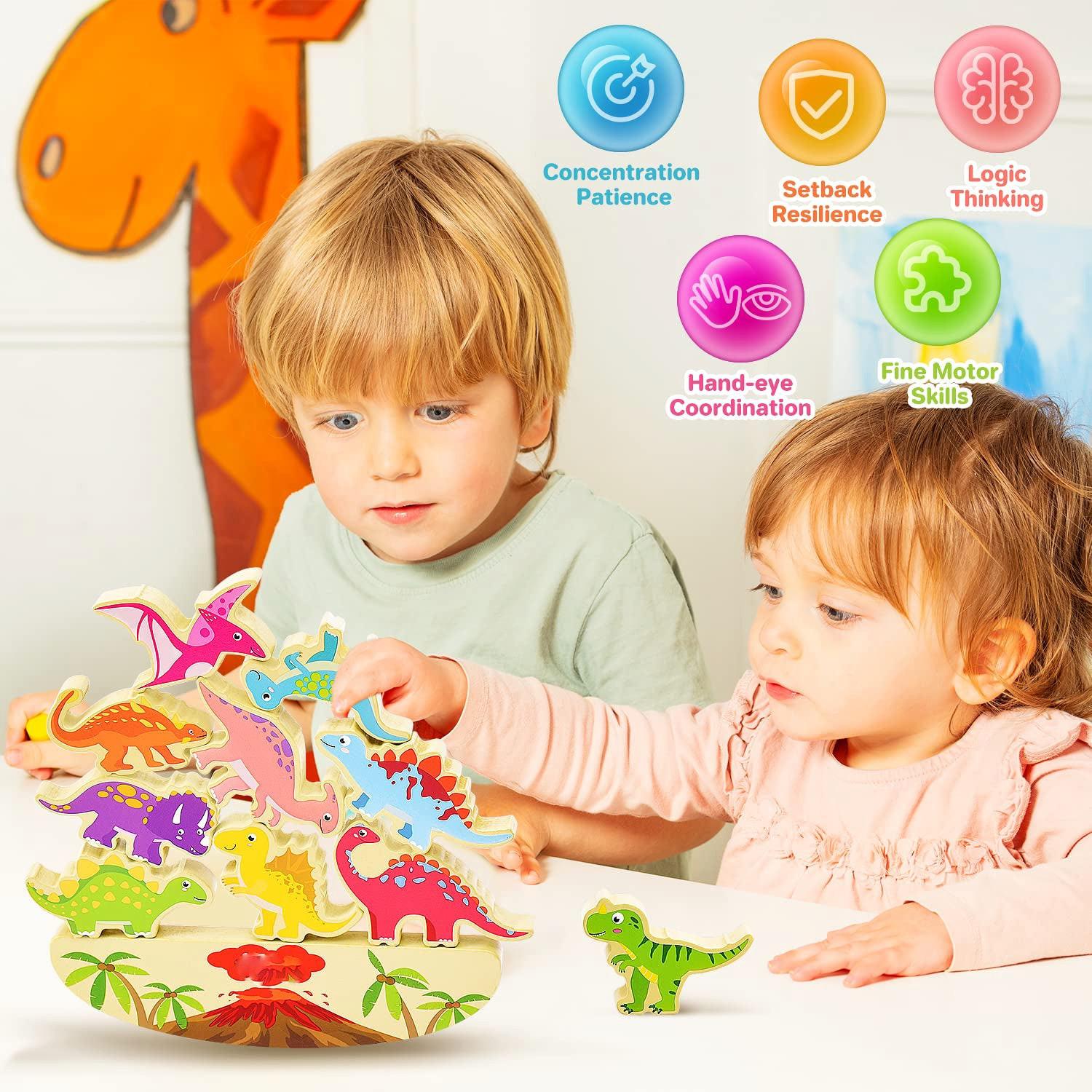 Activity-board  Stapelspiel Dinosaurier-Spielzeug, balancierende Stapel 