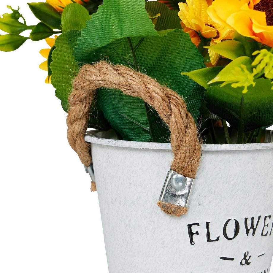 Northix Künstliche Sonnenblumentöpfe, 3er-Set  