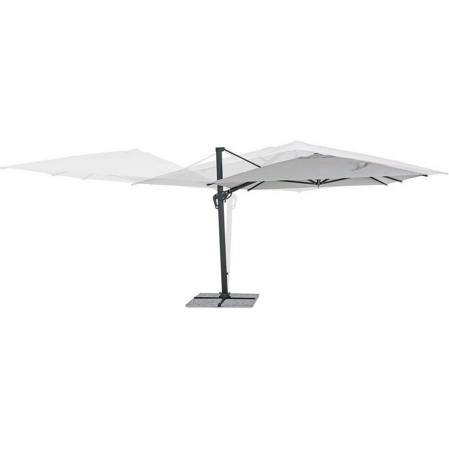 mutoni Ombrellone Ines 300x400 grigio antracite chiaro  