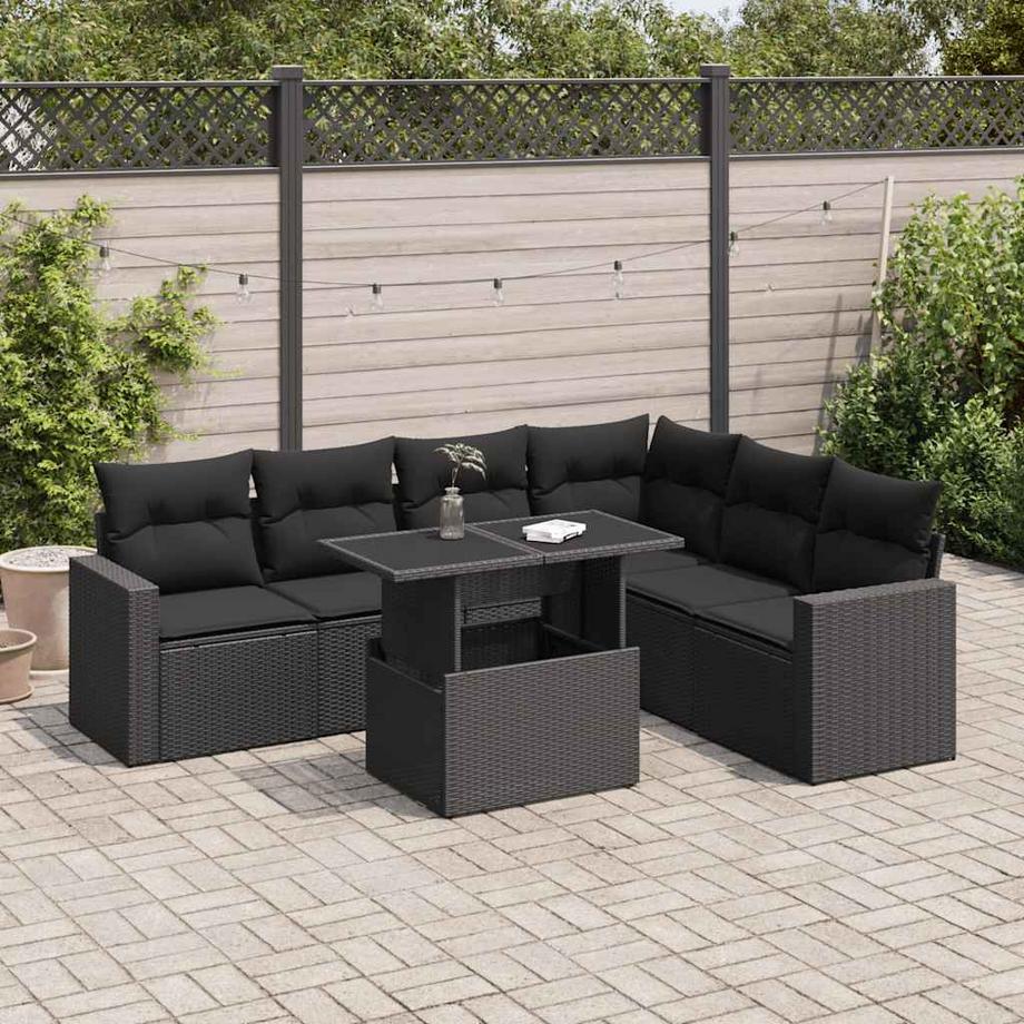 VidaXL set di divani da giardino Polirattan  