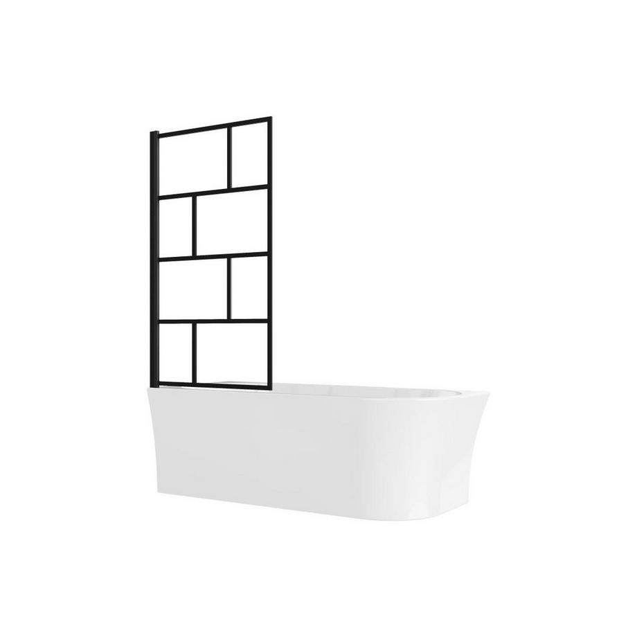 SHOWER DESIGN Baignoire douche blanche avec pare baignoire pivotant - 201 L - Angle gauche - PONTICOLA  