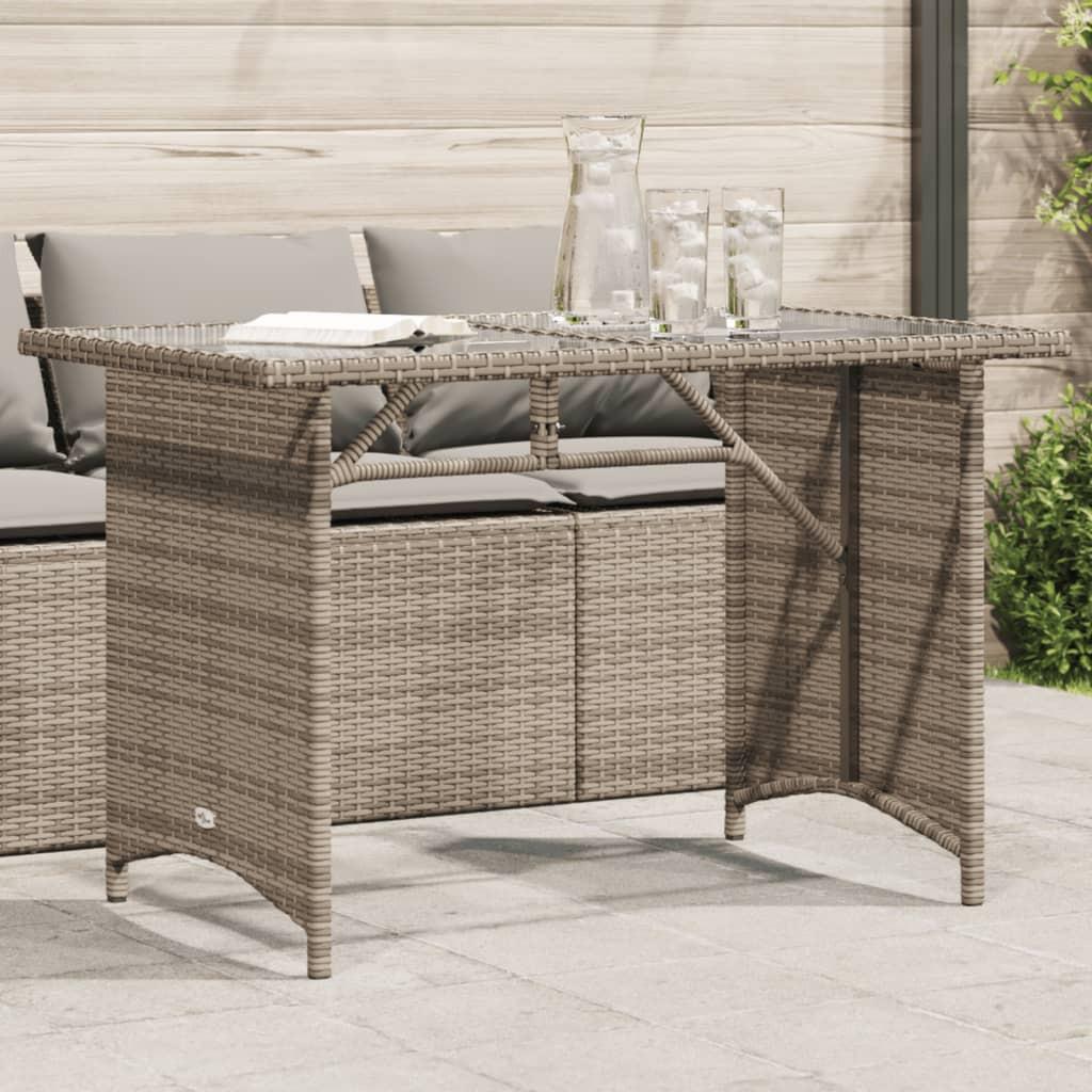 VidaXL Table de jardin rotin synthétique  