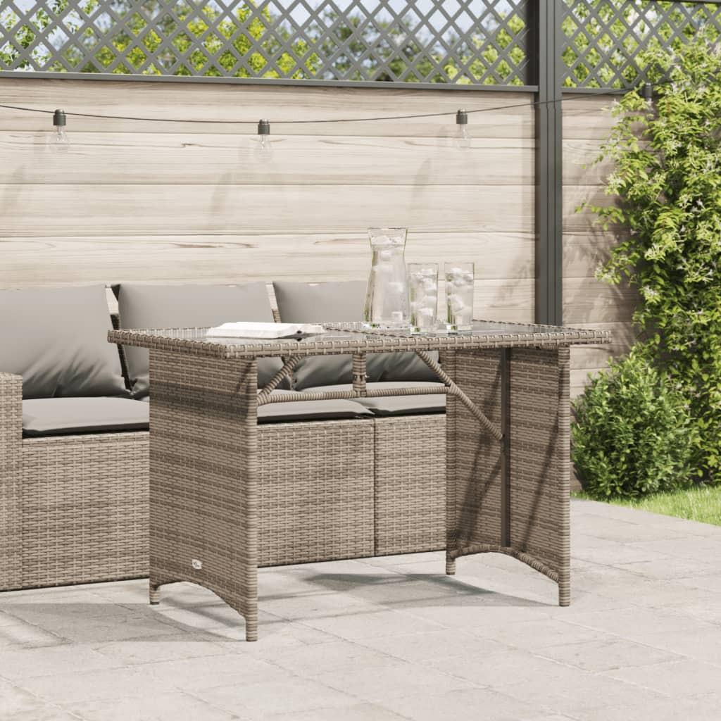 VidaXL Table de jardin rotin synthétique  