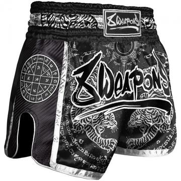 Muay Thai Shorts s Carbon - Sak Yant Tigers