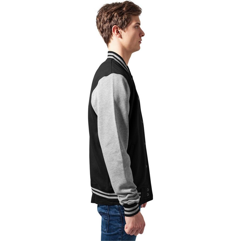 URBAN CLASSICS Zweifarbige College Sweatjacke  