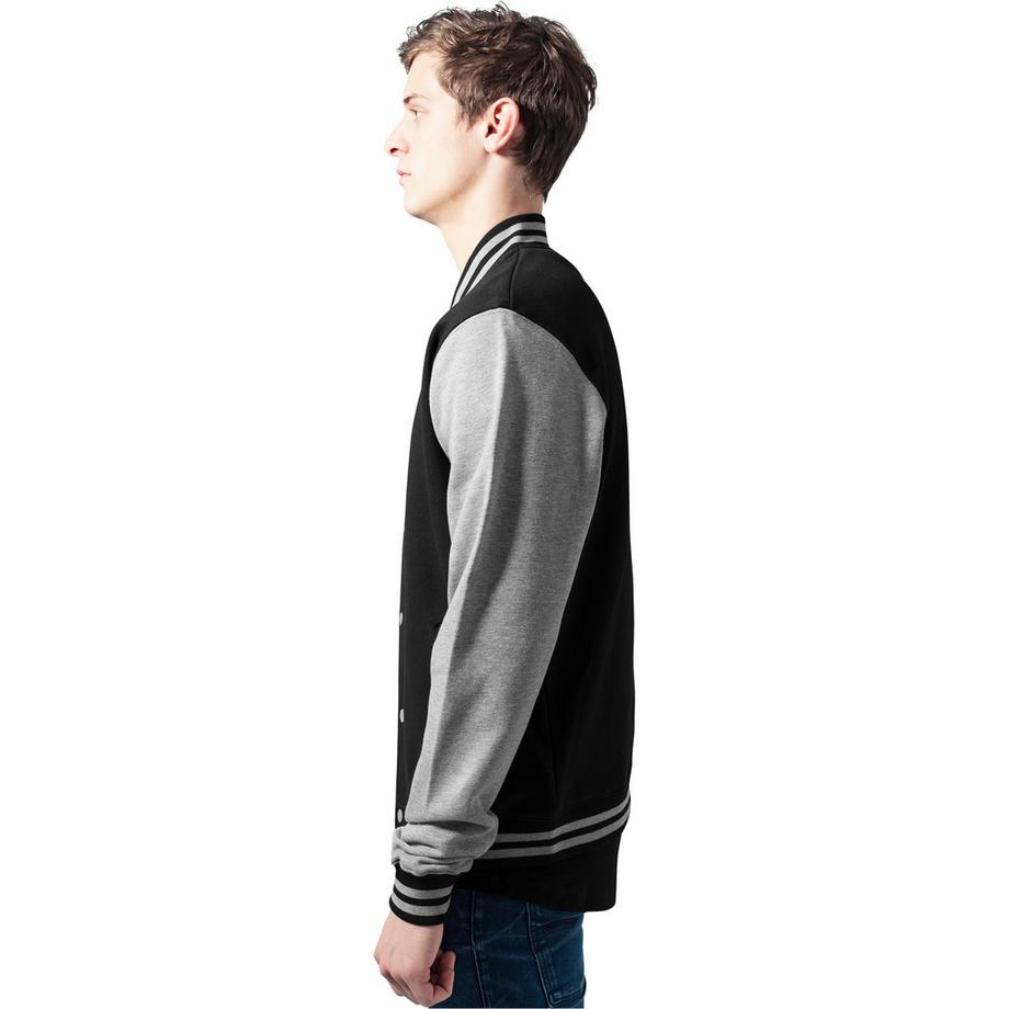 URBAN CLASSICS Zweifarbige College Sweatjacke  
