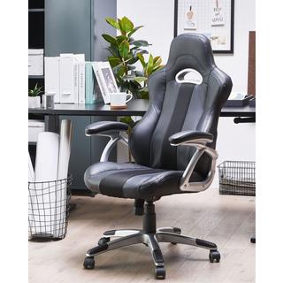 Beliani Chaise de bureau en Cuir PU Rétro ADVENTURE  