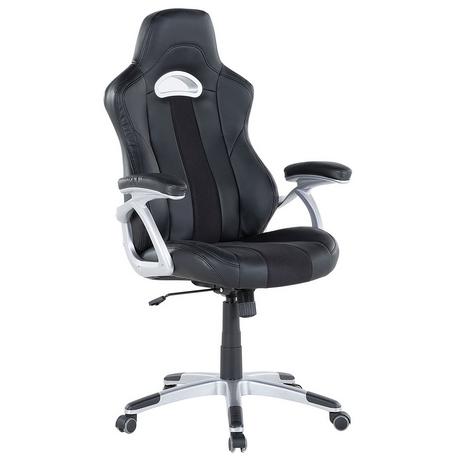 Beliani Chaise de bureau en Cuir PU Rétro ADVENTURE  