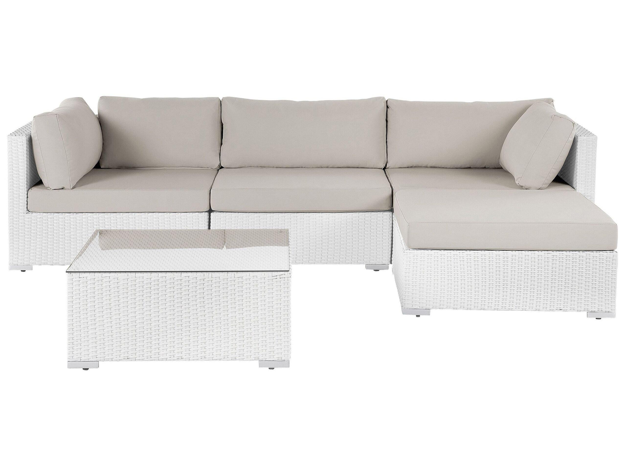 Beliani Set lounge pour jardin en Polyrotin Moderne SANO  