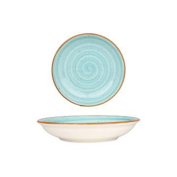 Assiette creuses - Aqua -  Porcelaine - lot de 6