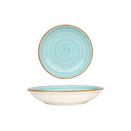 Bonna Assiette creuses - Aqua -  Porcelaine - lot de 6  