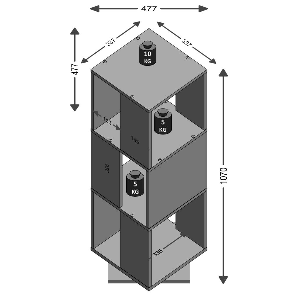 Calicosy Étagère Pivotante 3 Compartiments H108 cm - Tower  