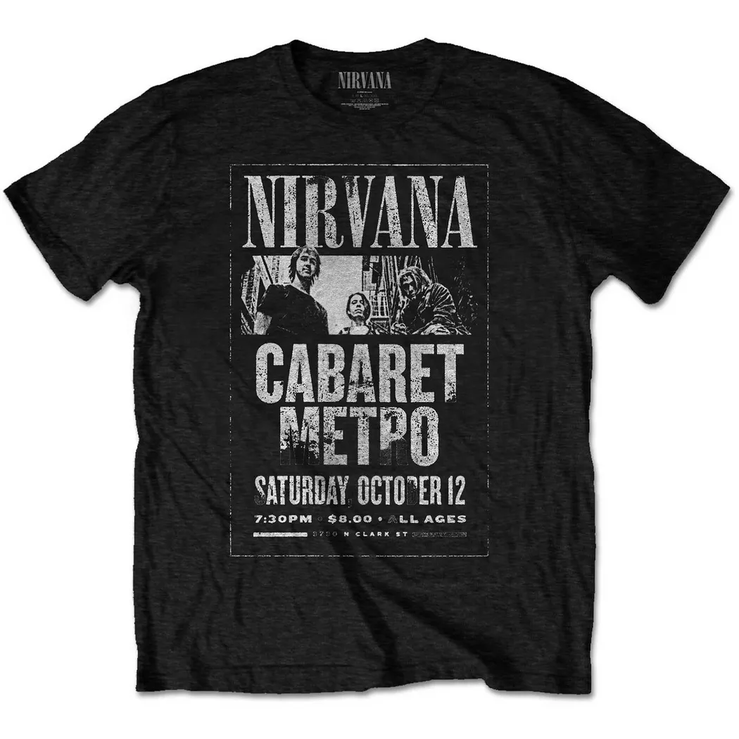 Nirvana - Cabaret Metro TShirt, für Damen, Schwarz, Größe S