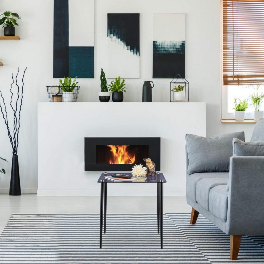 Northix Tavolino quadrato in vetro  