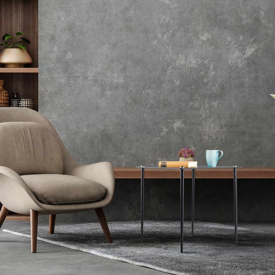 Northix Tavolino quadrato in vetro  