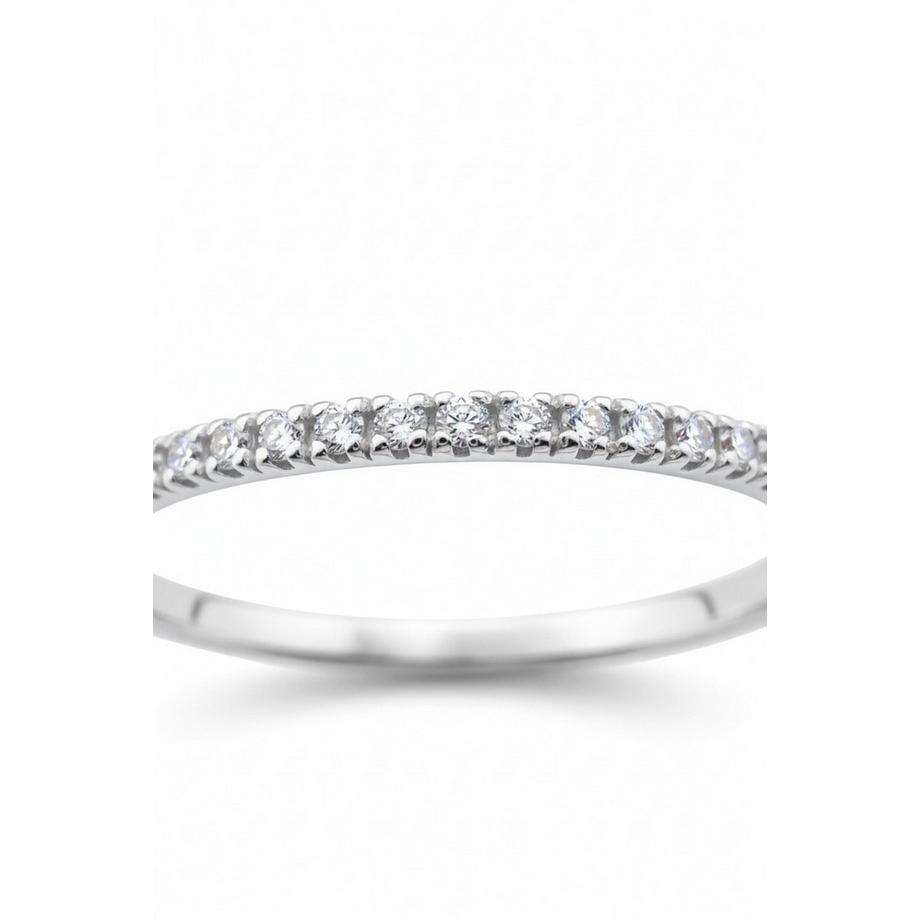 Maxte  Bague à lignes avec oxydes de zirconium 