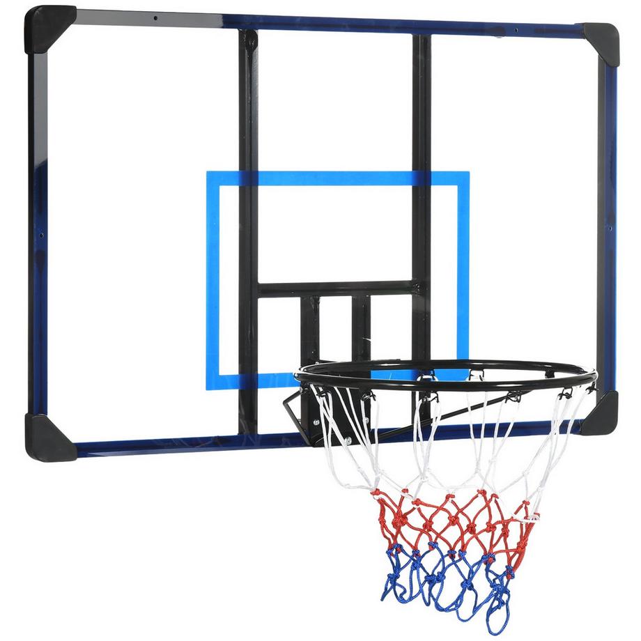 Northio  Basketballkorb Basketballbrett Mit Korb Und Netz, Wandmontage Für Outdoor, Stahl, 113 X 61 X 73 Cm 