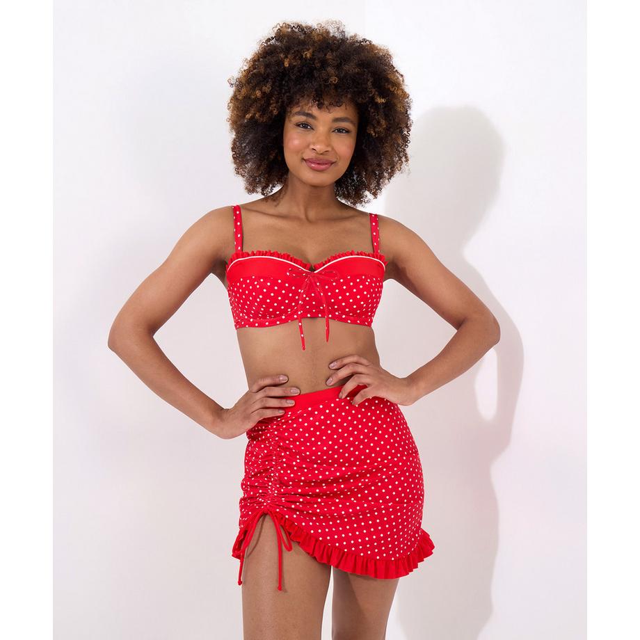 Retro-Polka-Dot Bikini-Oberteil