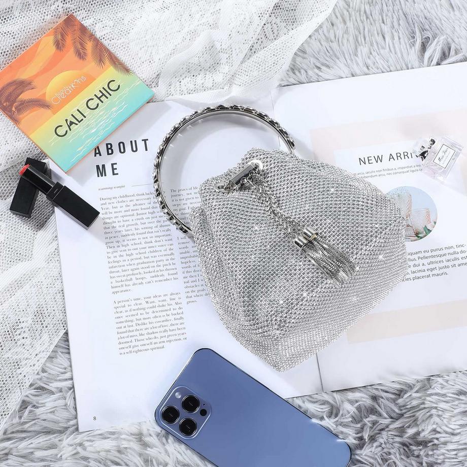 Only-bags.store Glitzer Strass Abend Clutch Tasche  