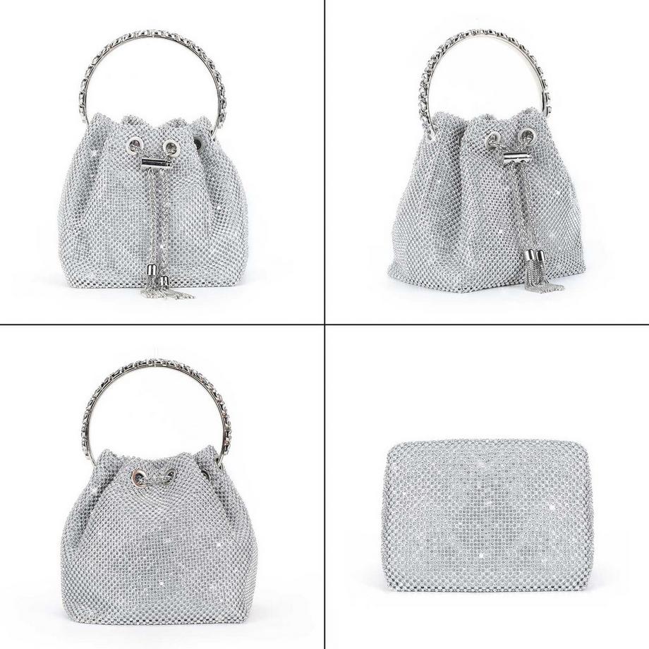 Only-bags.store Glitzer Strass Abend Clutch Tasche  