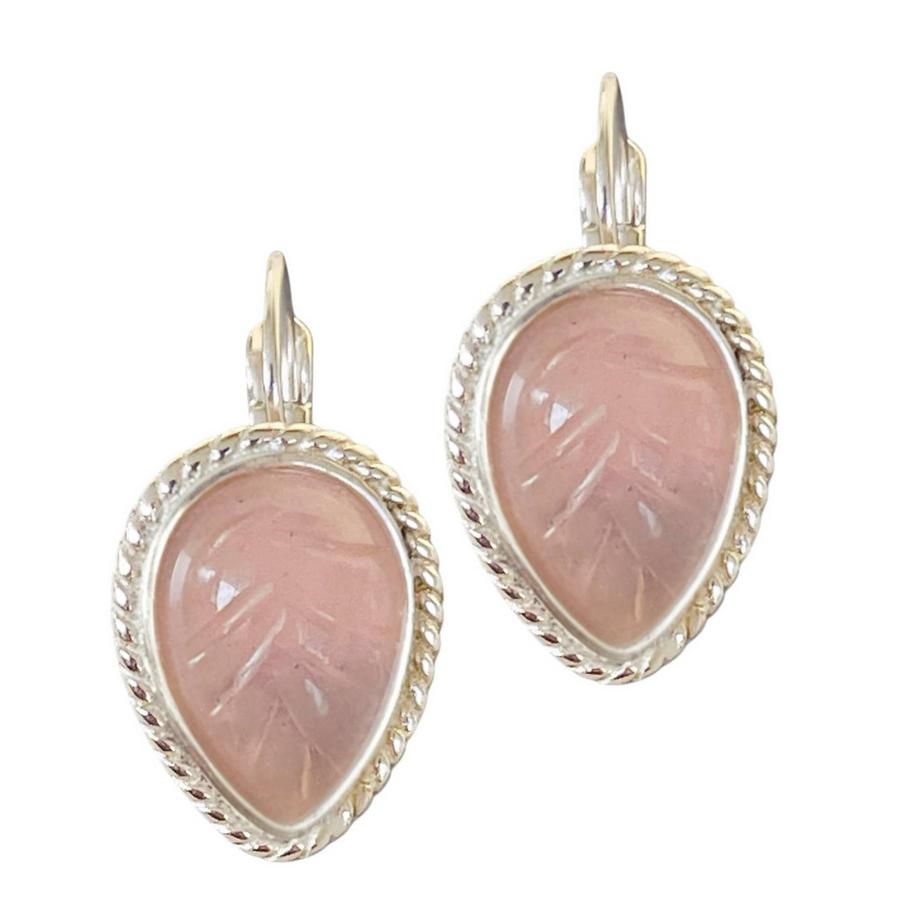 Steinkult  Boucles d'oreilles Quartz rose Linda 