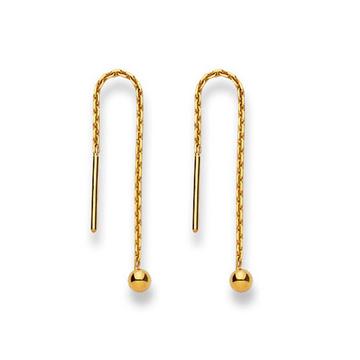 Clous d'oreilles or jaune 750, 50mm